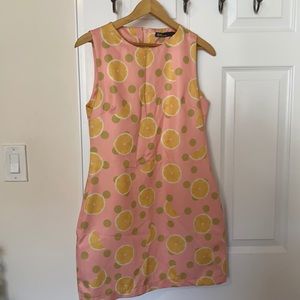 Lemon and Polkadot shift dress
